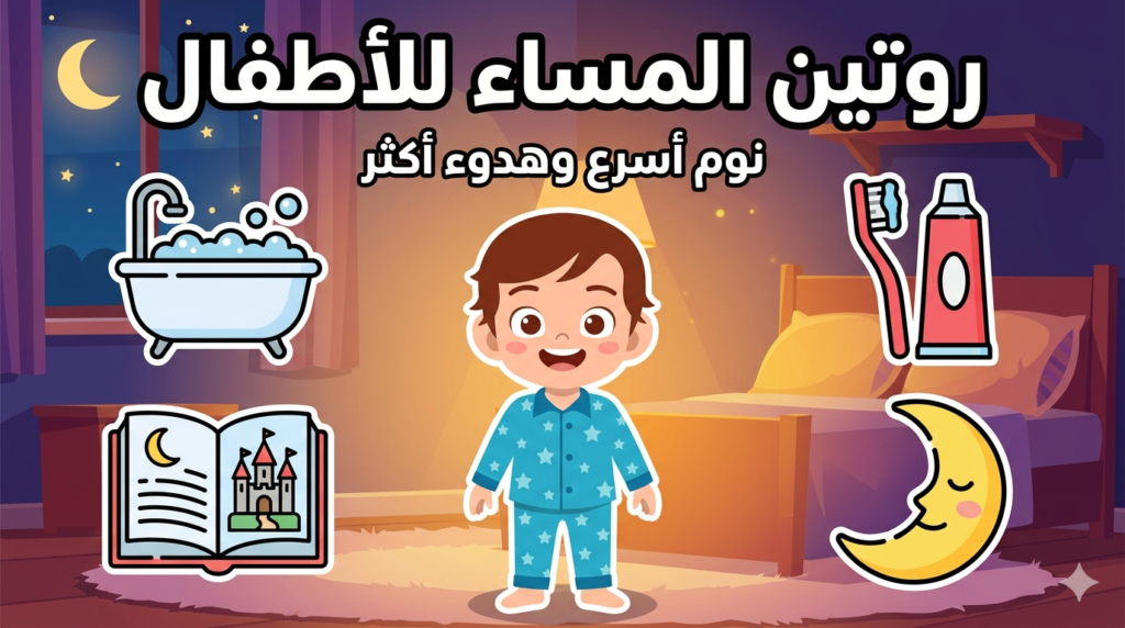 روتين المساء للطباعة(للأطفال)