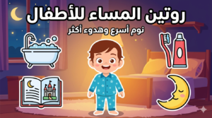 روتين المساء للأطفال قبل النوم