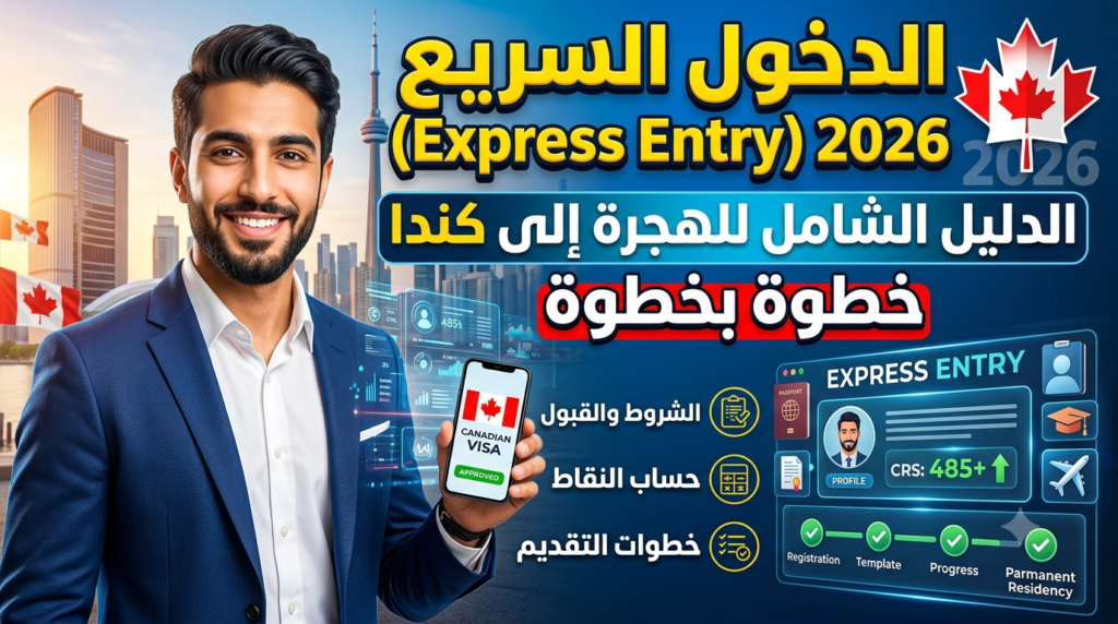 الدخول السريع (Express Entry) 2026: الدليل الشامل للهجرة إلى كندا خطوة بخطوة