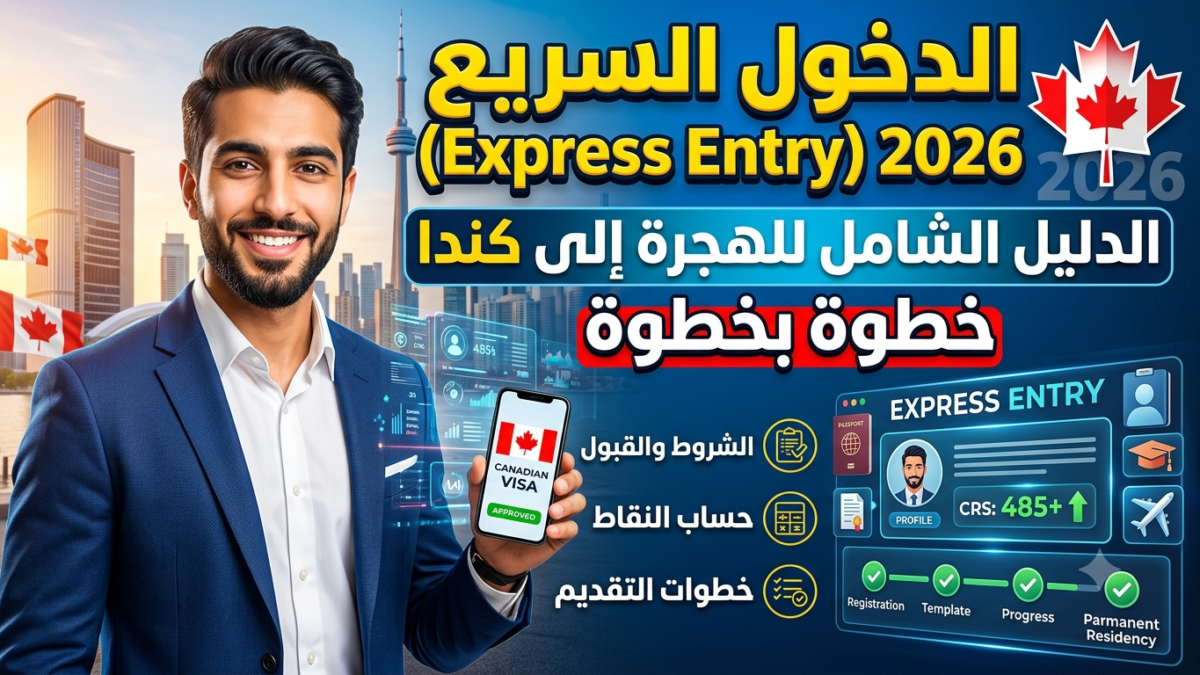 الدخول السريع (Express Entry) 2026: الدليل الشامل للهجرة إلى كندا خطوة بخطوة