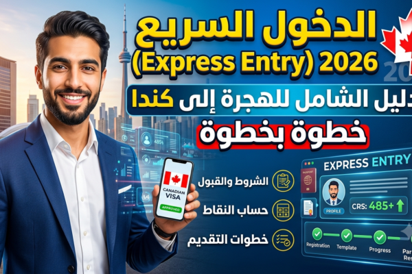 الدخول السريع (Express Entry) 2026: الدليل الشامل للهجرة إلى كندا خطوة بخطوة