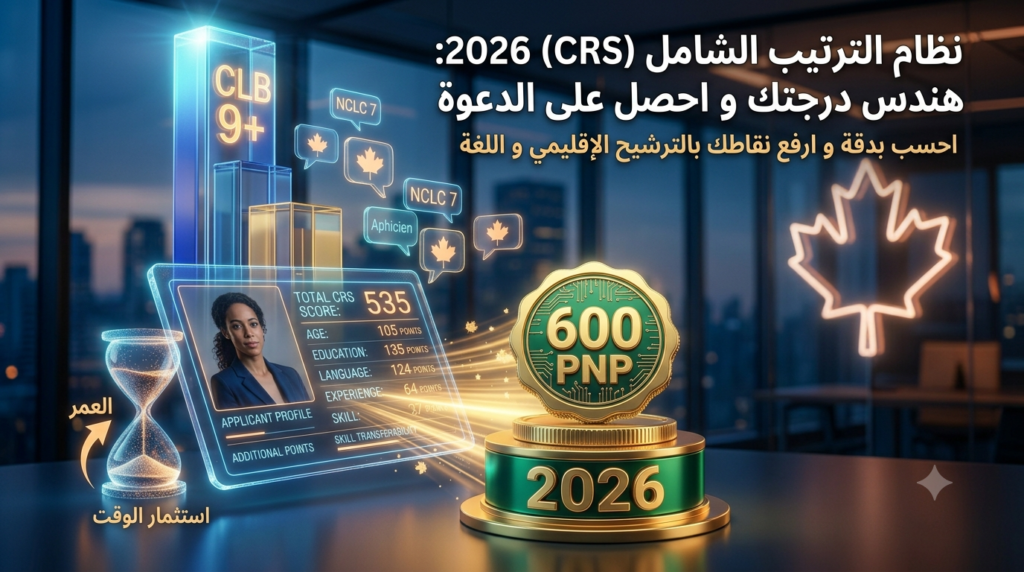 نظام الترتيب الشامل (CRS) 2026: كيف تحسب نقاطك بدقة وترفعها للحصول على الدعوة